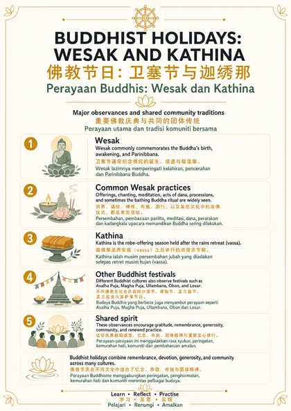 Buddhist Holidays: Wesak and Kathina